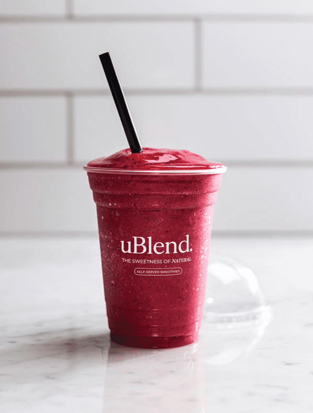 uBlend smoothie cup packaging artwork, front